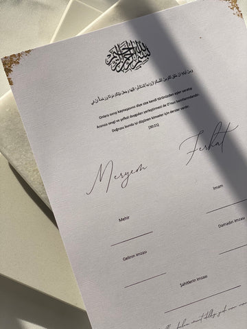 Hochzeitszertifikat, DIN A4 / Nikah Akdi