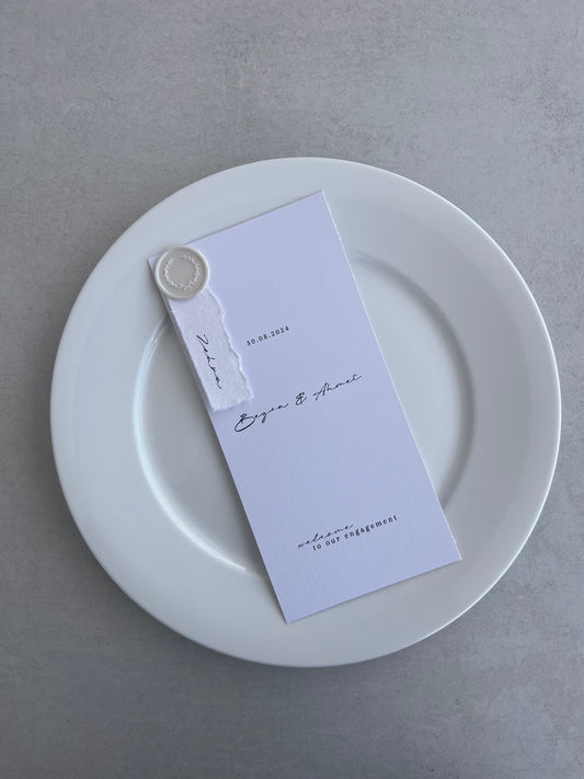 Platzkarte mit Namensetikett