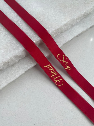 Ringband, kirschrot, font 2