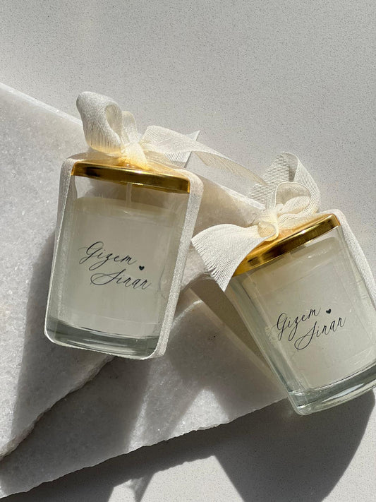 Kerzen im Glas, gold