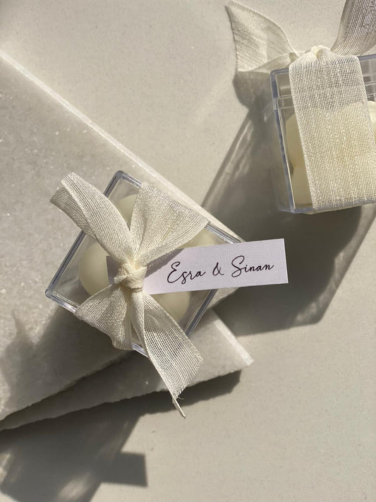 Bubble Kerzen mit Schleife