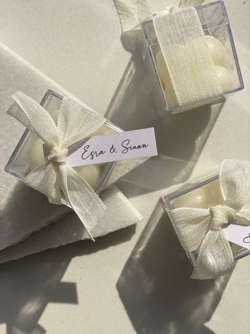 Bubble Kerzen mit Schleife