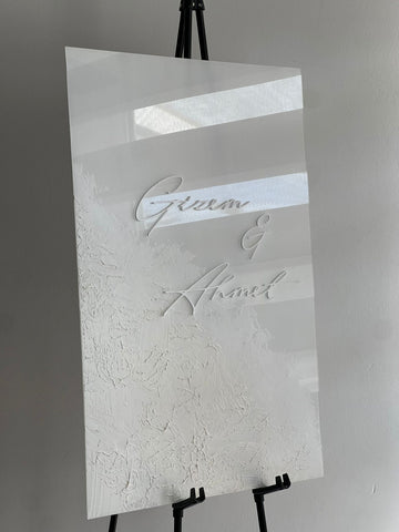 Empfangsschild, timeless 60x40cm