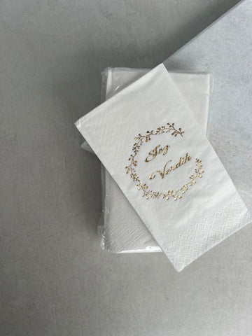 Servietten mit Goldprägung