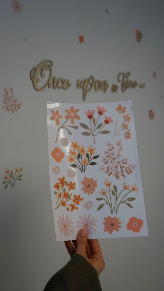 Wandsticker Blumen, A4 Format