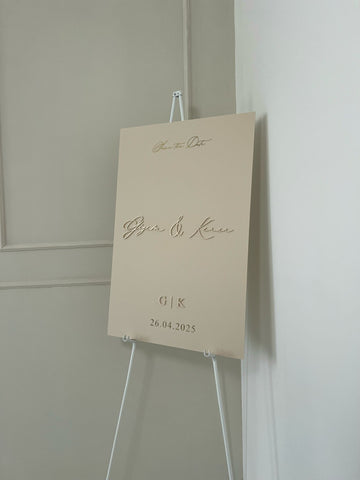 Empfangstafel beige matt/glänzend