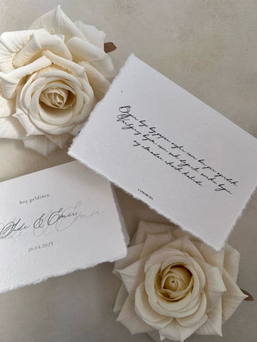 Tischkarte aus Baumwollpapier, minimalist