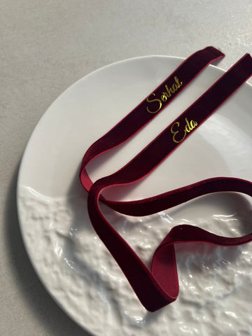 Ringband, Samt burgundy