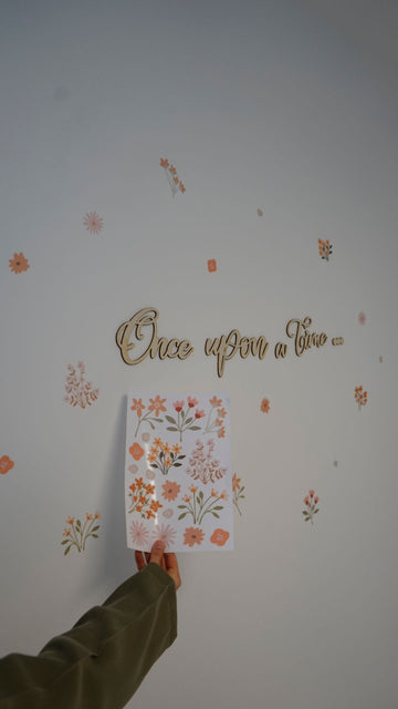 Wandsticker Blumen, A4 Format