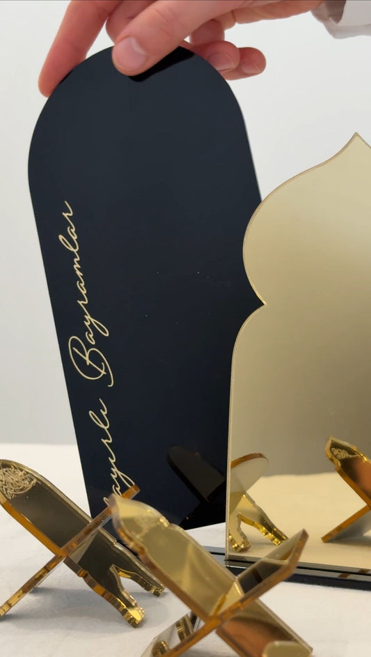 Ramadan Deko Aufsteller im 2er Set, wendbar